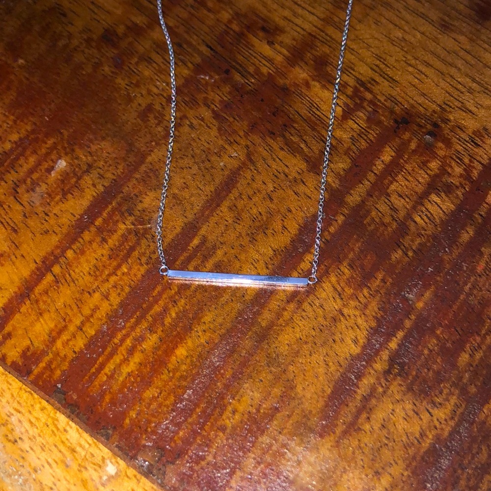 JENNIFER MEYER STICK NECKLACE 18k WHITE GOLD